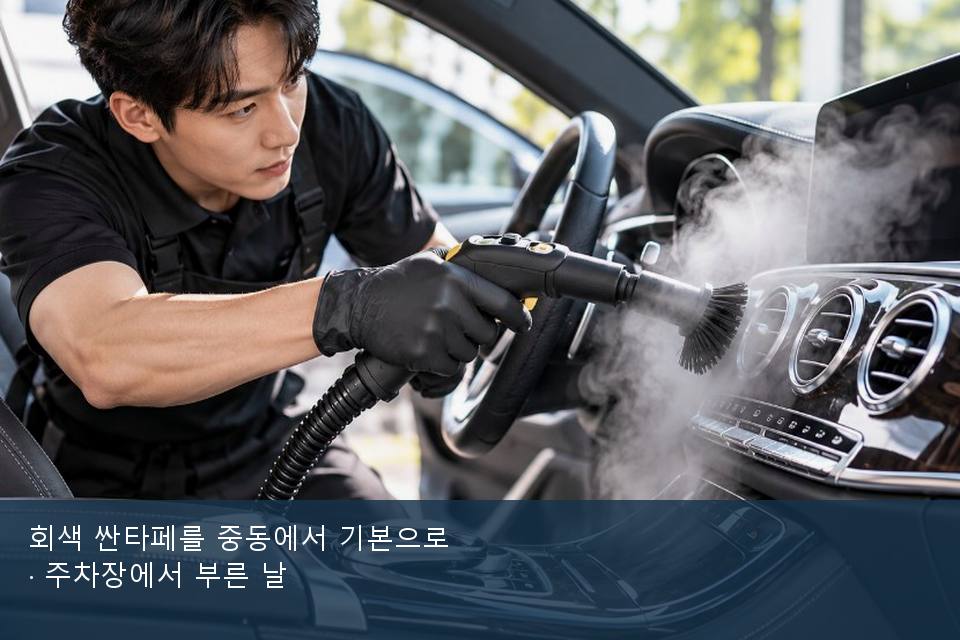 회색 싼타페를 중동에서 기본으로 · 주차장에서 부른 날