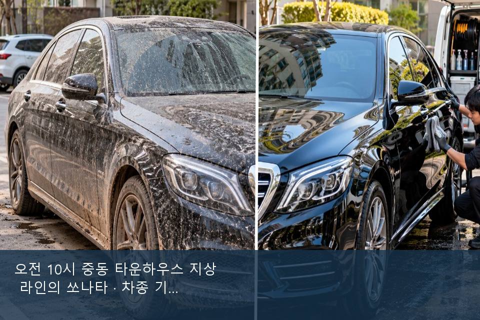 오전 10시 중동 타운하우스 지상 라인의 쏘나타 · 차종 기준 금액